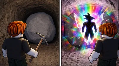 My Anime Mine official art showing a miner breaking a rock as an anime character emerges